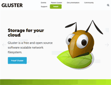 Tablet Screenshot of gluster.org
